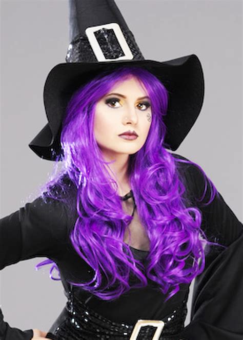 Purple witch wig